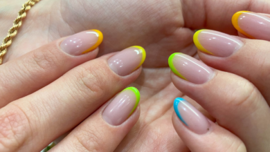 Unhas curtas decoradas