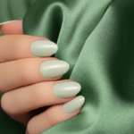 Inspirações de unhas verde militar elegantes para o dia a dia