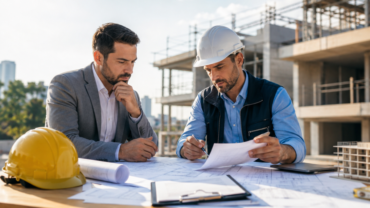 fechar contrato com uma construtora
