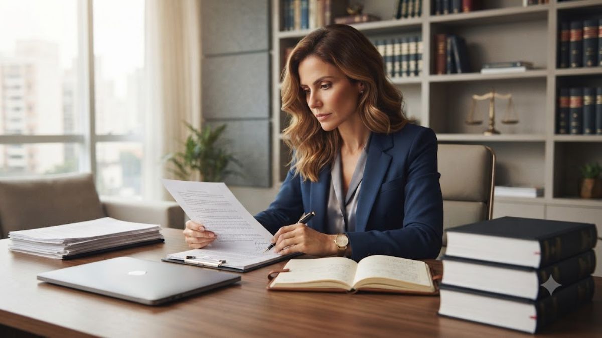 Como melhorar a redação jurídica com advogada revisando e organizando um documento