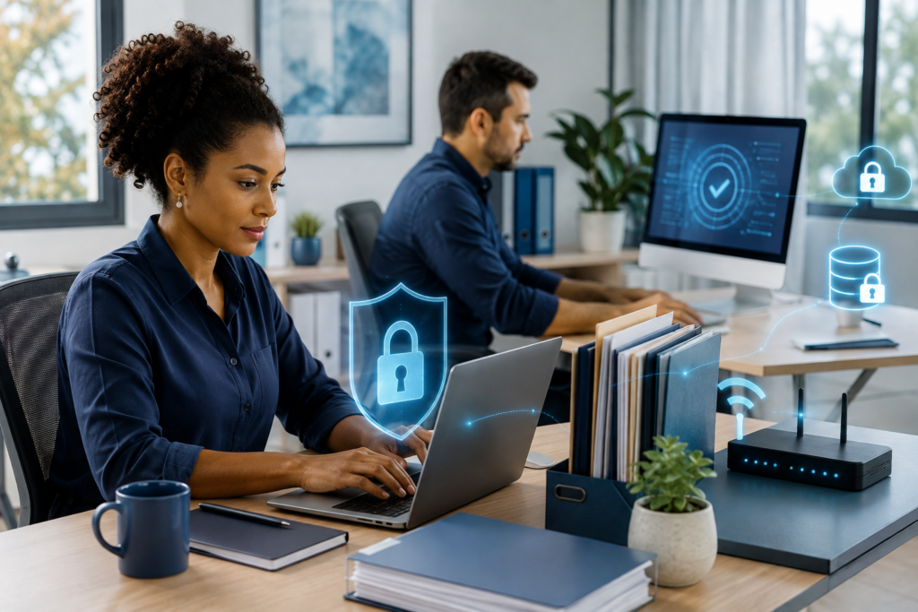 Pequenas empresas costumam armazenar mais dados do que imaginam. Cadastros de clientes, informações de funcionários, documentos fiscais, acessos a sistemas e dados bancários circulam por computadores, celulares, e-mails e serviços em nuvem. Quando esses ativos ficam sem regras mínimas de proteção, um incidente simples pode interromper a operação.
Segurança da informação não começa necessariamente por ferramentas caras. Antes de investir em soluções complexas, a empresa precisa organizar acessos, cópias de segurança, atualizações e hábitos da equipe. Esses controles criam uma base para medidas mais avançadas conforme o negócio cresce.
Comece sabendo quais dados precisam ser protegidos
Conversar com um Especialista em Cyber Security pode ajudar a identificar vulnerabilidades e priorizar controles de acordo com o porte e a realidade da empresa, mas o primeiro passo interno é entender onde estão os dados importantes. Planilhas, sistemas de gestão, e-mails, serviços em nuvem e computadores usados pela equipe devem entrar nesse levantamento.
Não é preciso criar um inventário complicado. A empresa pode registrar quais informações utiliza, onde ficam armazenadas, quem precisa acessá-las e o que aconteceria se fossem perdidas ou expostas. Esse exercício costuma revelar arquivos críticos em contas pessoais, máquinas antigas ou serviços sem responsável definido.
Quando a informação tem um local e um responsável, fica mais fácil aplicar regras de acesso, backup e descarte.
Senhas e acessos precisam deixar de ser informais
Compartilhar a mesma senha entre várias pessoas dificulta saber quem acessou determinado sistema e aumenta o impacto caso a credencial seja descoberta. Sempre que possível, cada profissional deve utilizar uma conta própria e receber apenas os acessos necessários para sua função.
Senhas únicas e fortes, combinadas com autenticação em dois fatores nos serviços que oferecem esse recurso, criam uma camada adicional de proteção. Também é importante remover rapidamente contas de colaboradores que deixaram a empresa ou não precisam mais acessar determinado sistema.
Outro cuidado é evitar senhas em planilhas abertas, blocos de notas ou grupos de mensagem. Um gerenciador de senhas pode facilitar a organização e reduzir a repetição de credenciais.
Backup precisa existir e também ser testado
Ter uma cópia dos arquivos é importante, mas backup só é útil quando pode ser recuperado. Empresas que fazem cópias automáticas e nunca testam a restauração podem descobrir uma falha apenas depois de perder os dados originais.
Documentos essenciais devem ter uma estratégia de cópia compatível com a importância da informação. Manter tudo apenas no mesmo computador ou em um disco permanentemente conectado não protege adequadamente contra falhas, roubo do equipamento ou determinados tipos de malware.
Além da frequência, defina quem acompanha o processo e como os dados seriam restaurados se um sistema parasse. Um teste periódico ajuda a confirmar que os arquivos estão íntegros e que a equipe sabe como agir.
Atualizações e treinamento reduzem falhas comuns
Computadores e sistemas podem funcionar normalmente mesmo estando desatualizados. Isso faz com que atualizações sejam adiadas, embora muitas delas corrijam vulnerabilidades conhecidas. Sistemas operacionais, navegadores, aplicativos, plugins, roteadores e outros equipamentos conectados precisam de uma rotina de atualização.
A empresa também deve saber quais softwares e dispositivos continuam em uso. Programas antigos que deixaram de receber suporte podem permanecer com falhas sem novas correções, enquanto equipamentos esquecidos na rede aumentam a superfície de risco.
Do outro lado estão as pessoas. Links falsos, pedidos urgentes de pagamento, páginas de login copiadas e arquivos maliciosos exploram principalmente a pressa. Treinamentos curtos podem ensinar a confirmar alterações financeiras por outro canal, desconfiar de solicitações inesperadas e nunca compartilhar códigos de autenticação.
Fornecedores também entram na segurança dos dados
Contabilidade, sistemas de gestão, plataformas de vendas, serviços de nuvem e empresas terceirizadas podem acessar informações importantes. Por isso, a proteção não termina nos computadores internos.
Ao contratar fornecedores, vale entender quais dados serão acessados, como as contas serão protegidas e o que acontece quando o contrato termina. A ANPD orienta agentes de pequeno porte a considerar medidas de segurança também na relação com prestadores que tratam dados pessoais.
A empresa deve manter controle sobre contas administrativas e evitar que toda a infraestrutura fique vinculada exclusivamente ao e-mail ou telefone de um fornecedor. Isso reduz dependências e facilita mudanças futuras.
Tenha um plano simples para incidentes
Mesmo com controles básicos, risco zero não existe. Pequenas empresas precisam saber quem deve ser avisado se um computador for comprometido, uma conta for invadida ou arquivos desaparecerem.
Um plano simples pode reunir contatos responsáveis, sistemas prioritários, fornecedores de suporte e procedimentos iniciais para limitar o problema. Em incidentes relevantes envolvendo dados pessoais, também pode ser necessário avaliar as obrigações aplicáveis pela LGPD e as orientações da autoridade competente.
Segurança prática começa pela organização. Mapear dados, controlar acessos, manter backups, atualizar sistemas, treinar a equipe e revisar fornecedores cria uma estrutura mais resistente do que depender apenas de antivírus. Quando esses controles já fazem parte da rotina, avaliações técnicas conseguem identificar riscos específicos e direcionar investimentos para os pontos que realmente precisam de proteção.
